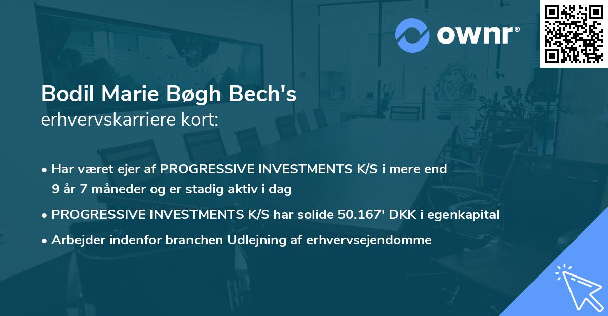 Bodil Marie Bøgh Bech's erhvervskarriere kort