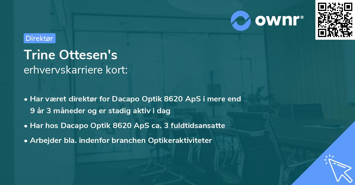 Trine Ottesen's erhvervskarriere kort