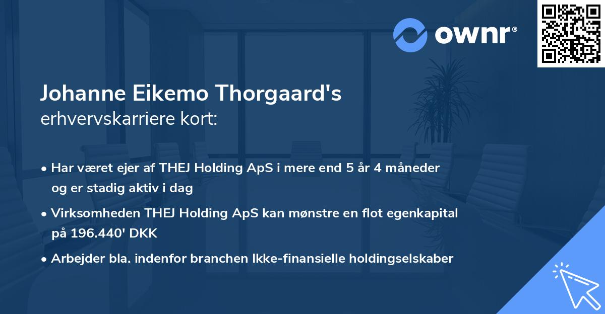 Johanne Eikemo Thorgaard's erhvervskarriere kort