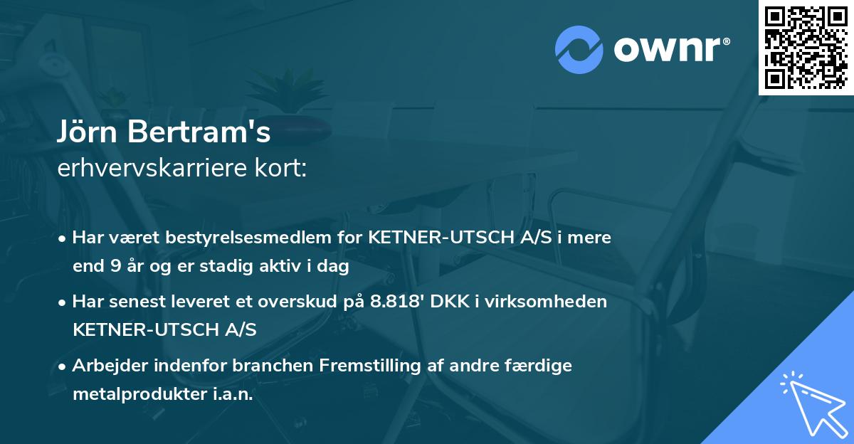 Jörn Bertram's erhvervskarriere kort
