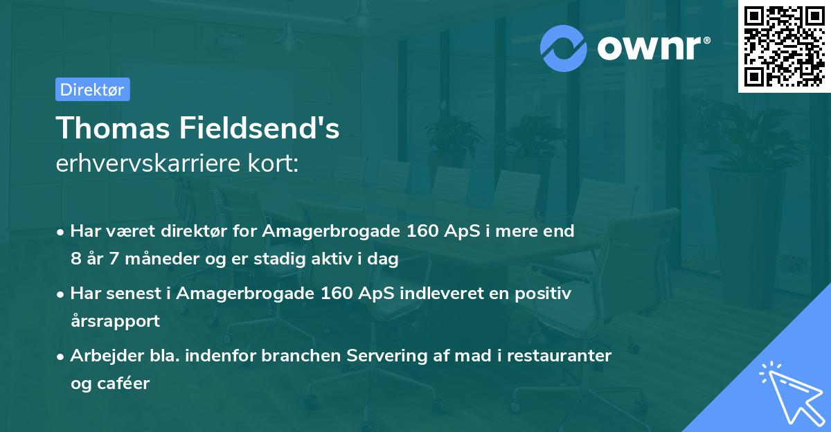 Thomas Fieldsend's erhvervskarriere kort