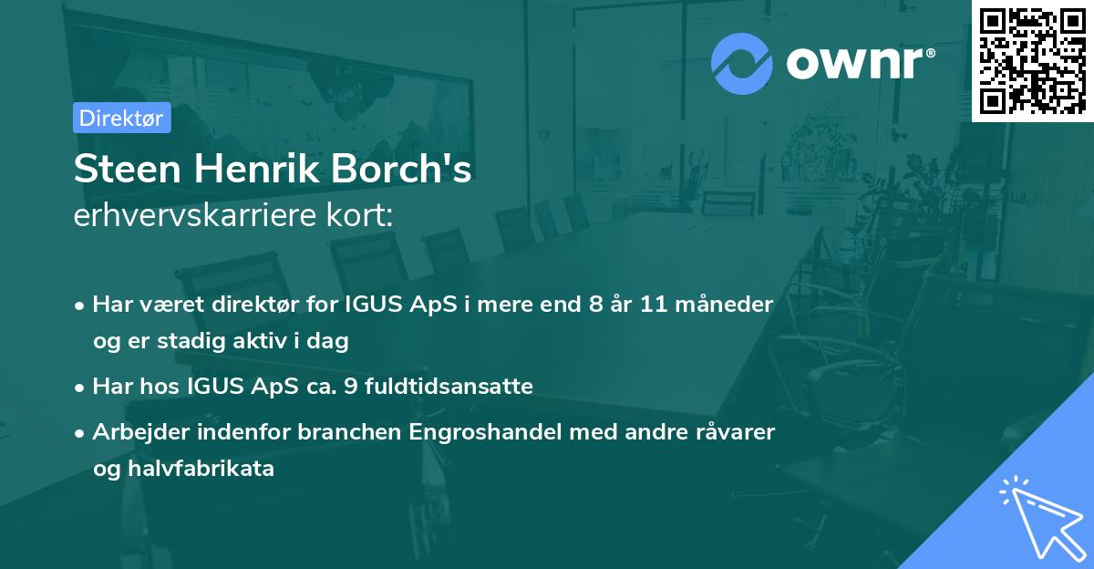 Steen Henrik Borch's erhvervskarriere kort