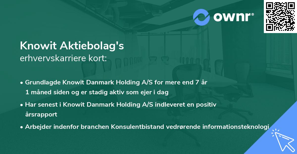 Knowit Aktiebolag's erhvervskarriere kort