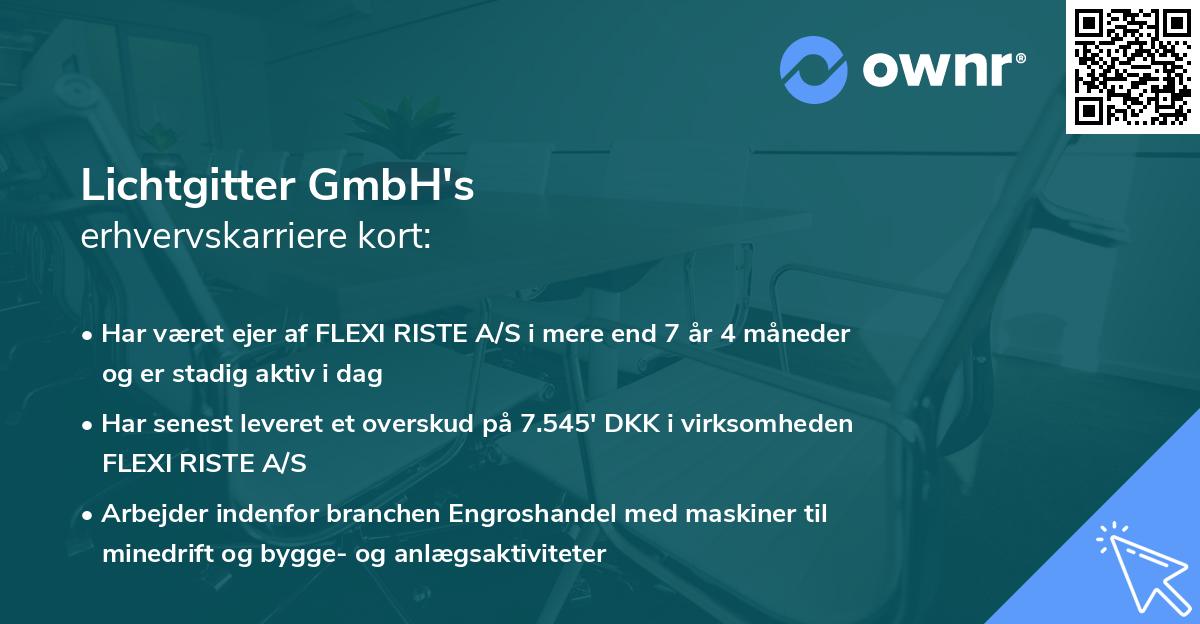 Lichtgitter GmbH's erhvervskarriere kort