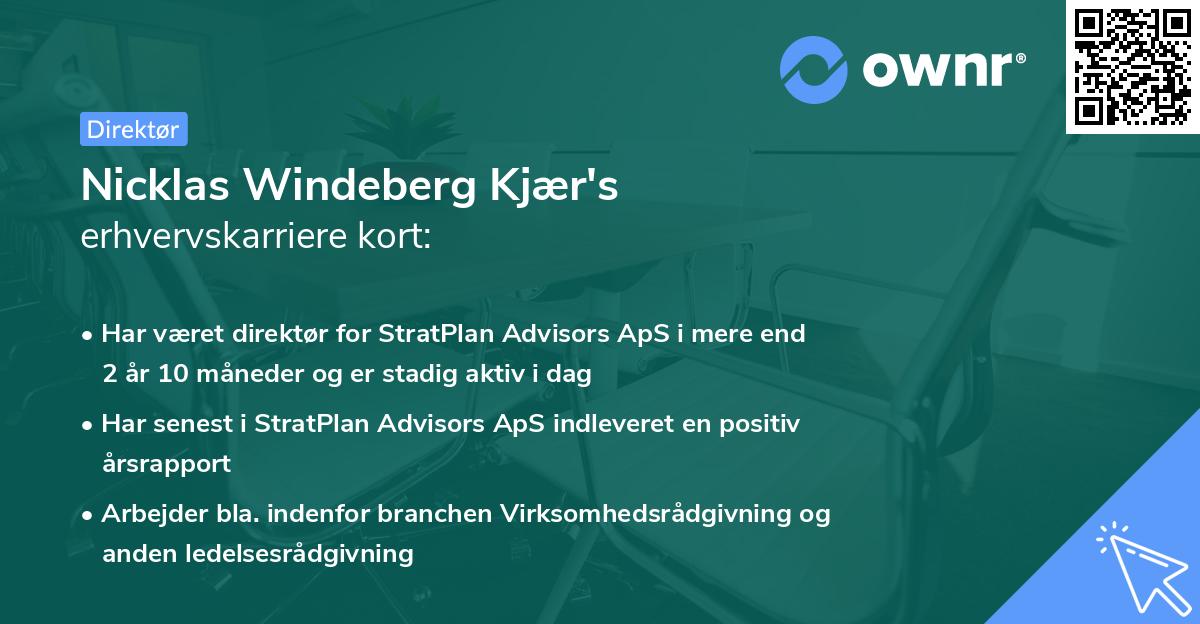 Nicklas Windeberg Kjær's erhvervskarriere kort