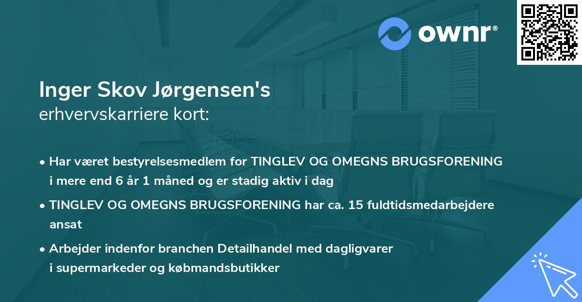 Inger Skov Jørgensen's erhvervskarriere kort