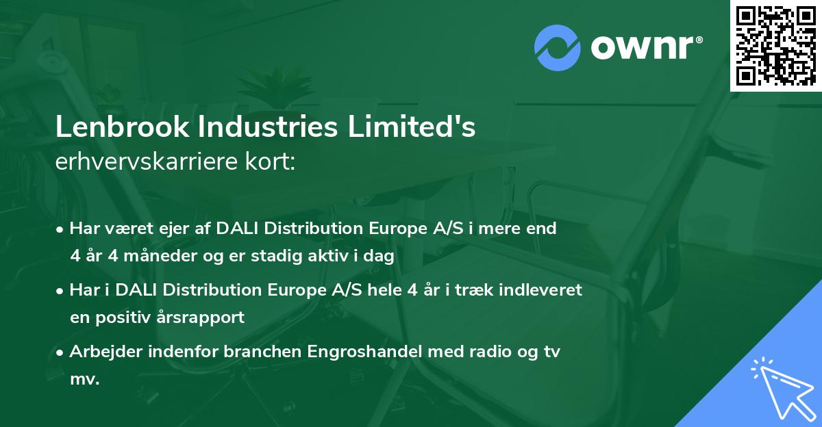 Lenbrook Industries Limited's erhvervskarriere kort