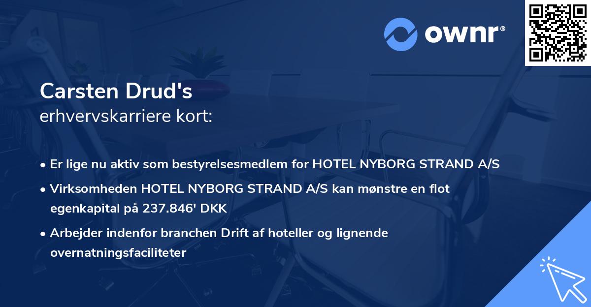 Carsten Drud's erhvervskarriere kort