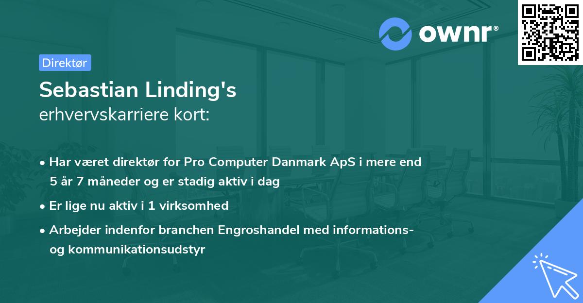 Sebastian Linding's erhvervskarriere kort