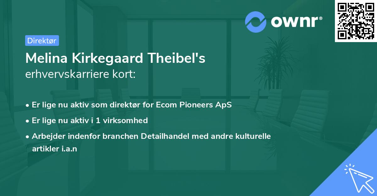 Melina Kirkegaard Theibel's erhvervskarriere kort
