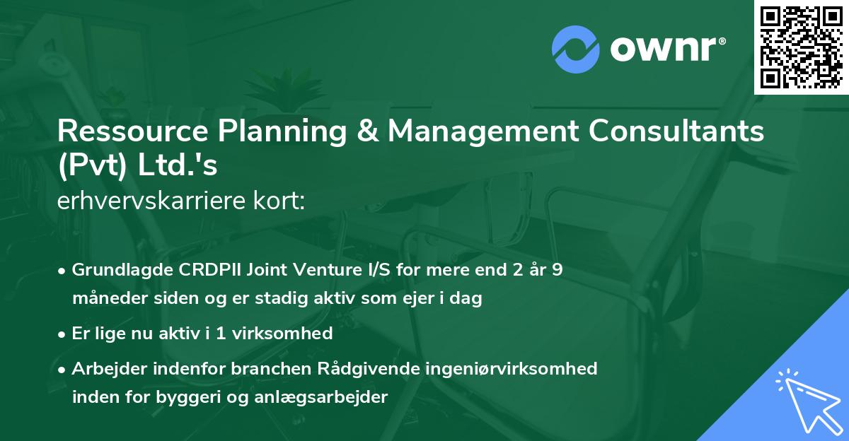 Ressource Planning & Management Consultants (Pvt) Ltd.'s erhvervskarriere kort