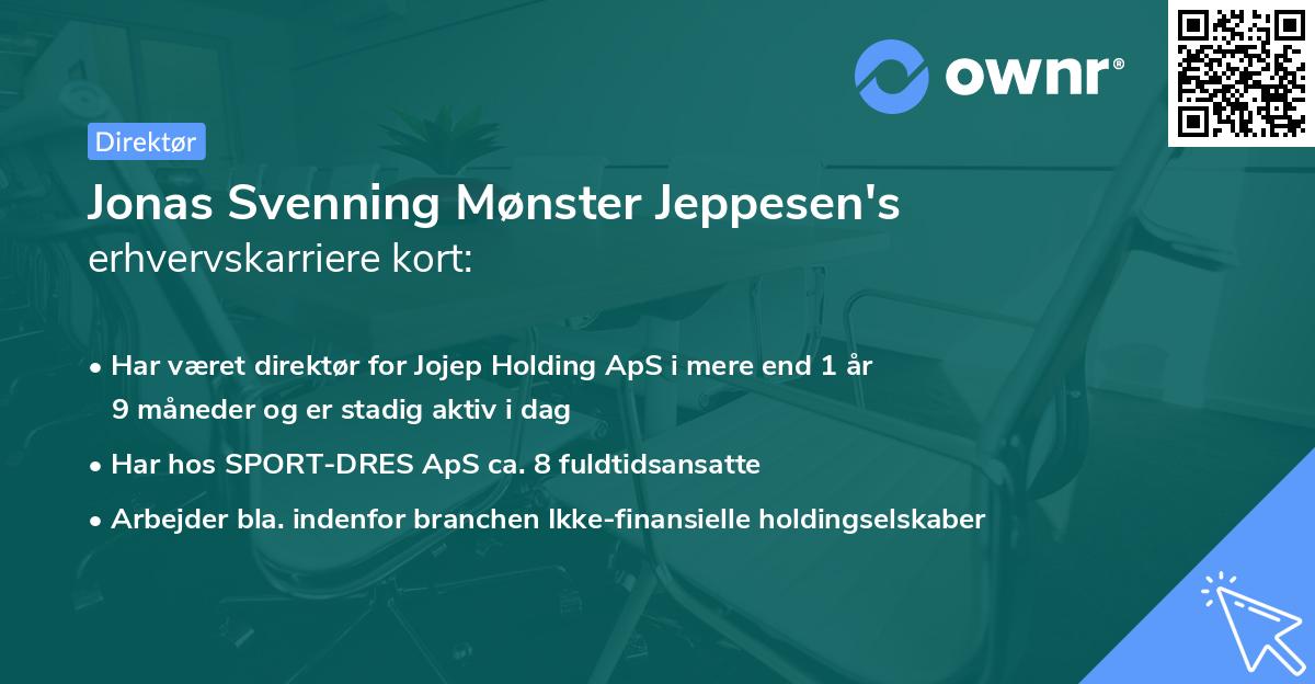 Jonas Svenning Mønster Jeppesen's erhvervskarriere kort