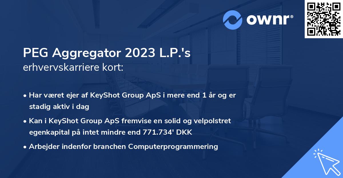 PEG Aggregator 2023 L.P.'s erhvervskarriere kort