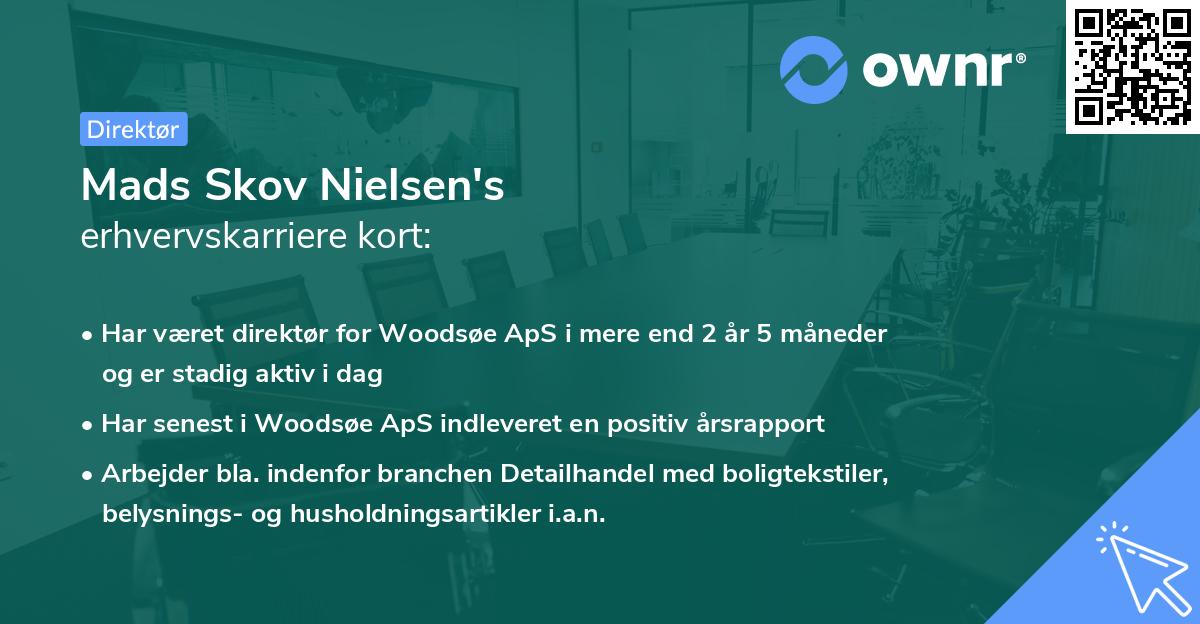 Mads Skov Nielsen's erhvervskarriere kort