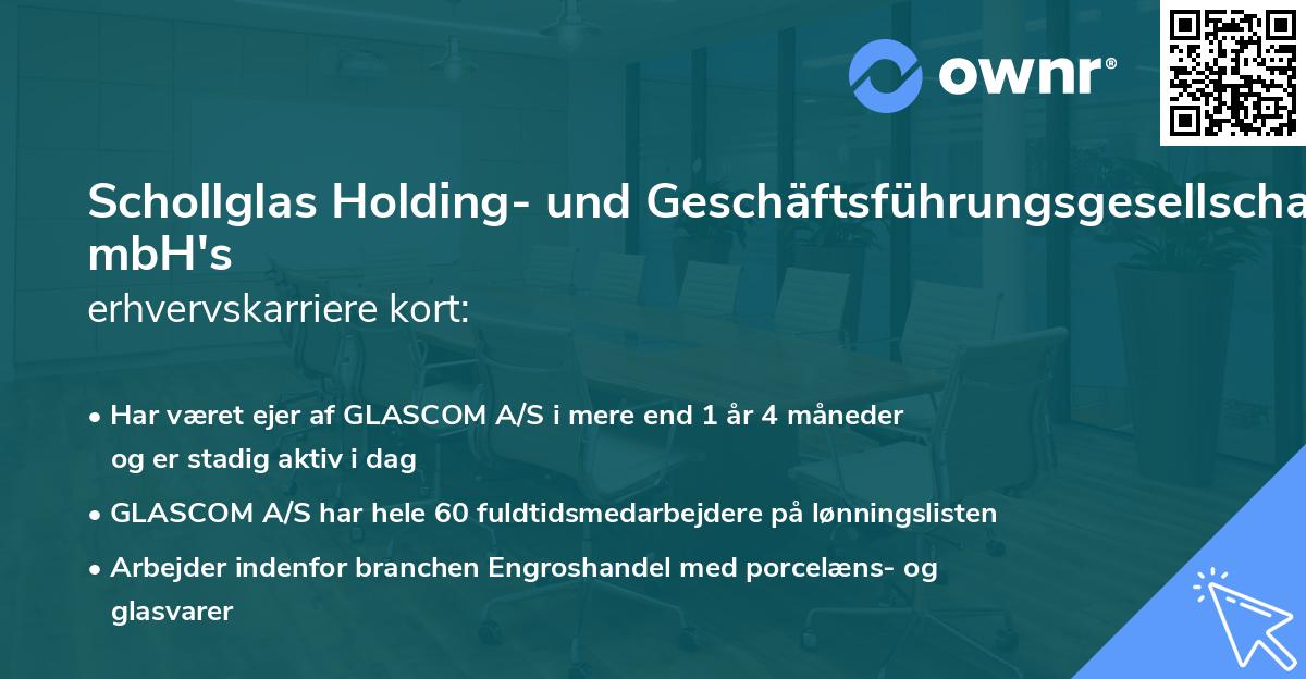 Schollglas Holding- und Geschäftsführungsgesellschaft mbH's erhvervskarriere kort