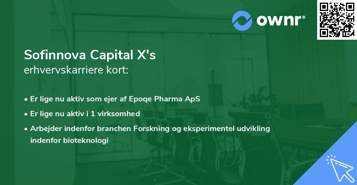 Sofinnova Capital X's erhvervskarriere kort