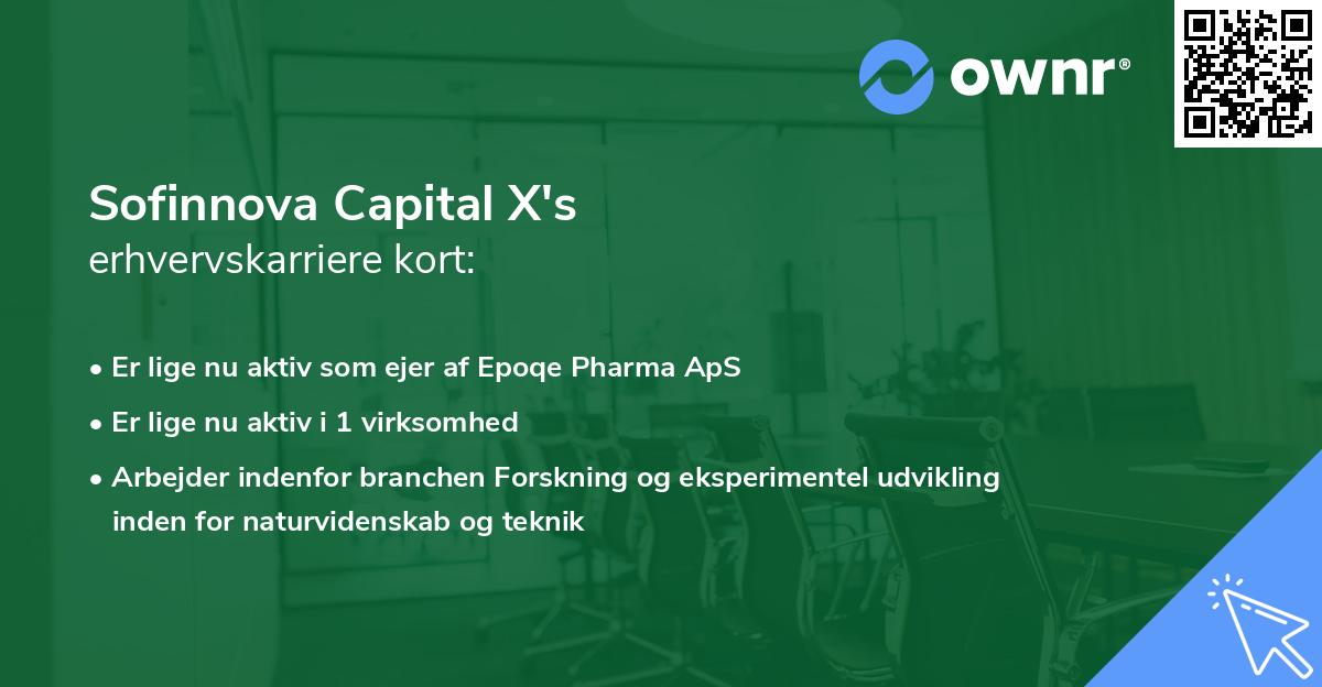 Sofinnova Capital X's erhvervskarriere kort