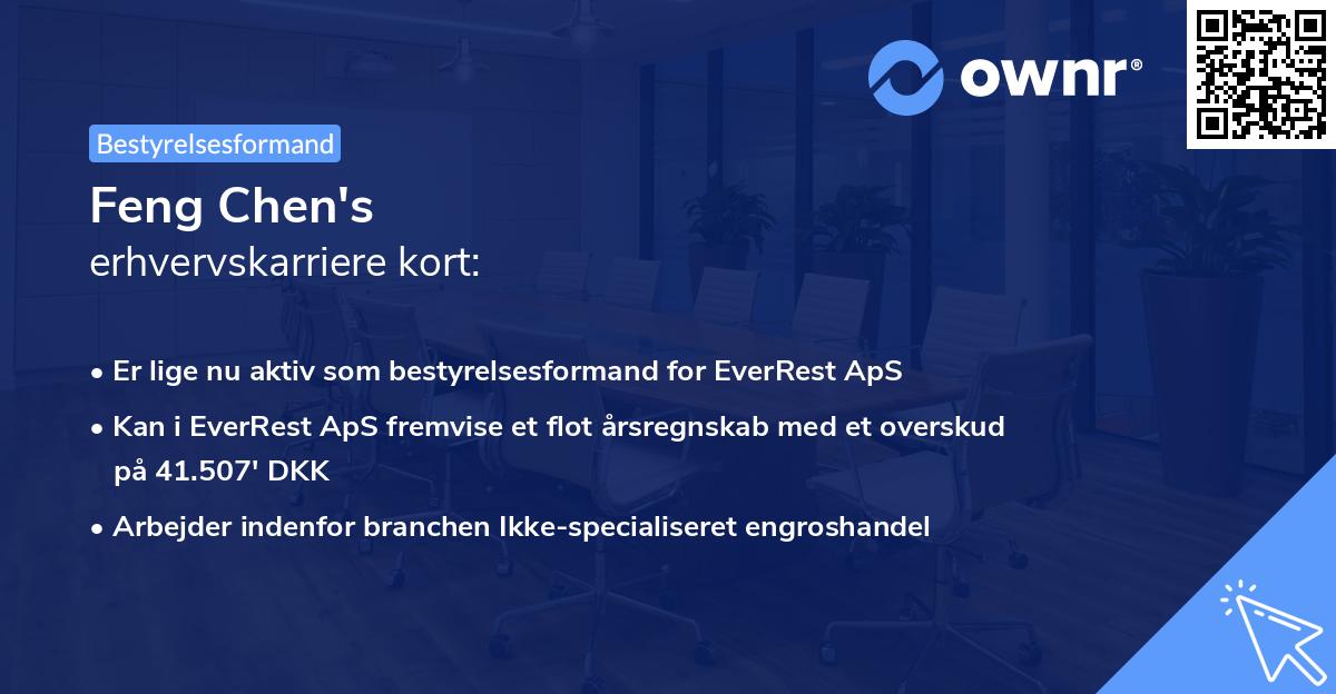 Feng Chen's erhvervskarriere kort