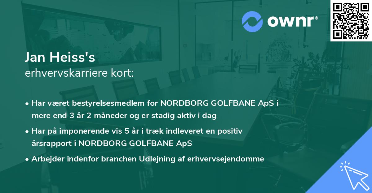 Jan Heiss's erhvervskarriere kort