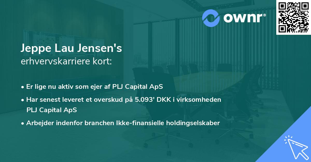 Jeppe Lau Jensen's erhvervskarriere kort