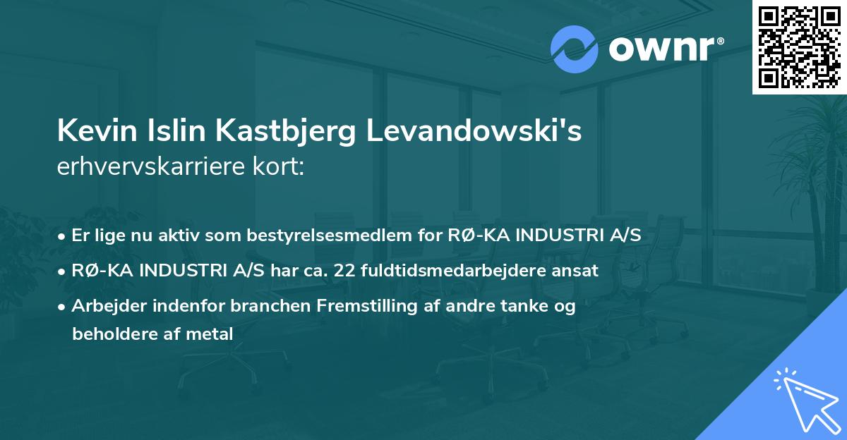 Kevin Islin Kastbjerg Levandowski's erhvervskarriere kort