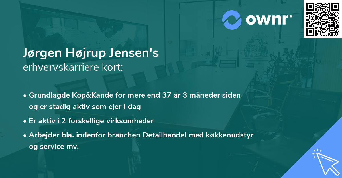 Jørgen Højrup Jensen's erhvervskarriere kort