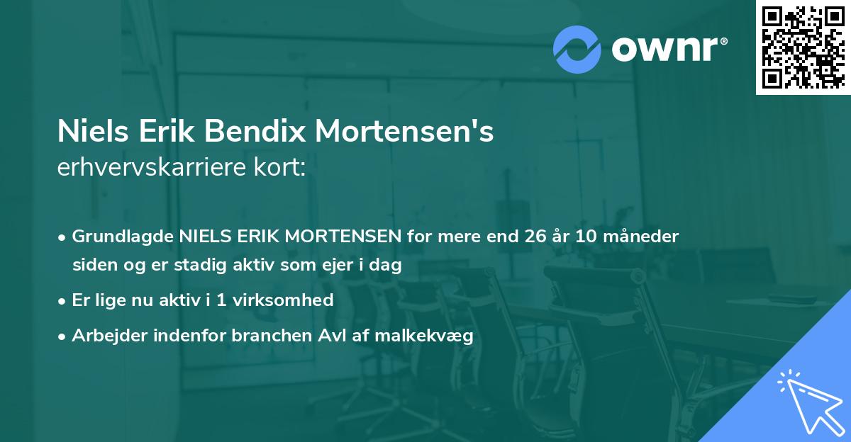 Niels Erik Bendix Mortensen's erhvervskarriere kort