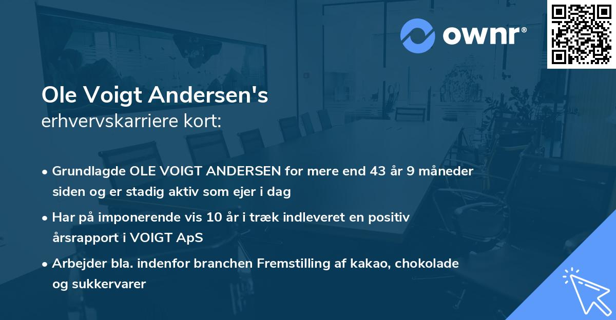 Ole Voigt Andersen's erhvervskarriere kort