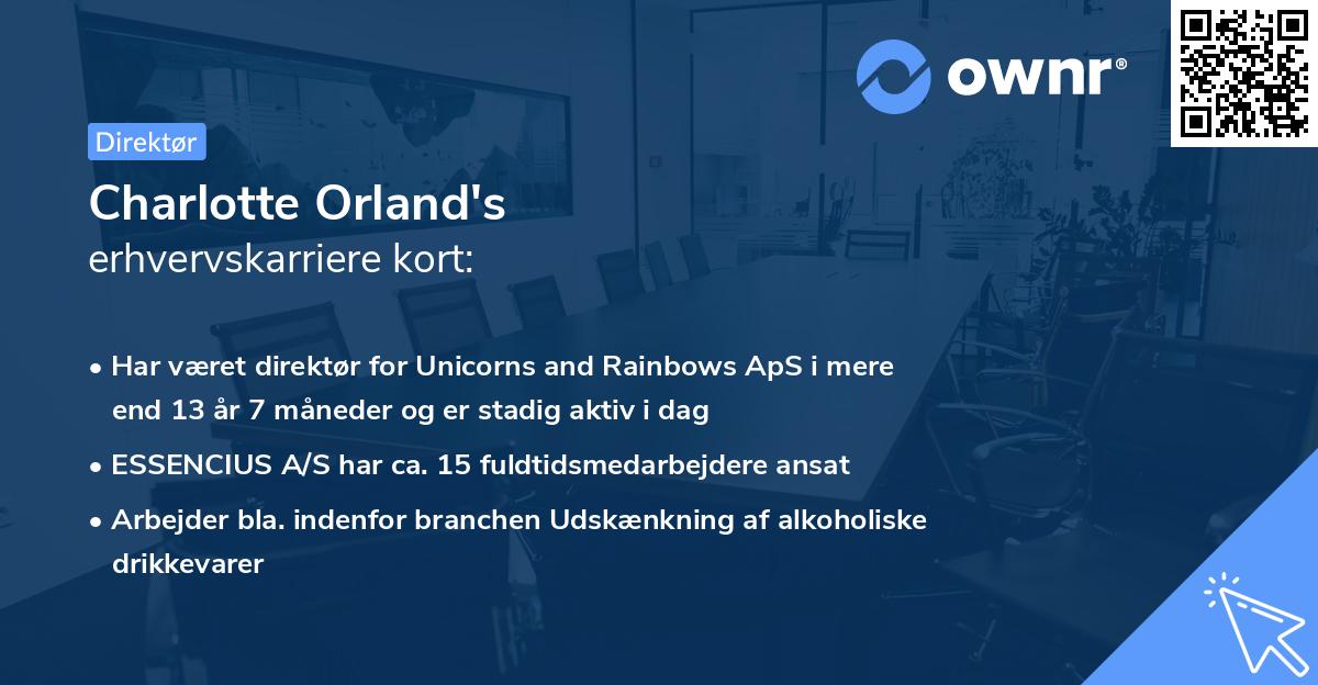 Charlotte Orland's erhvervskarriere kort