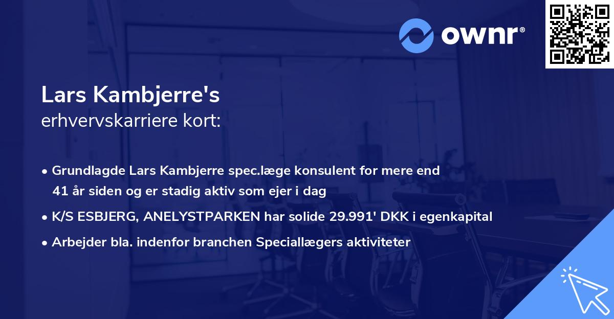 Lars Kambjerre's erhvervskarriere kort