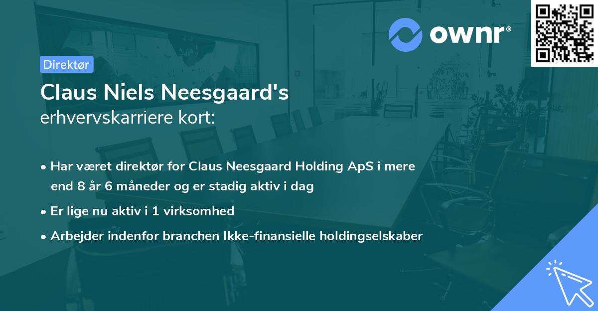 Claus Niels Neesgaard's erhvervskarriere kort
