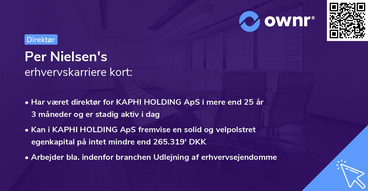 Per Nielsen's erhvervskarriere kort