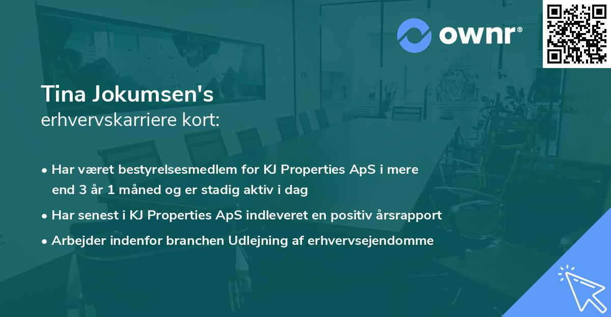 Tina Jokumsen's erhvervskarriere kort