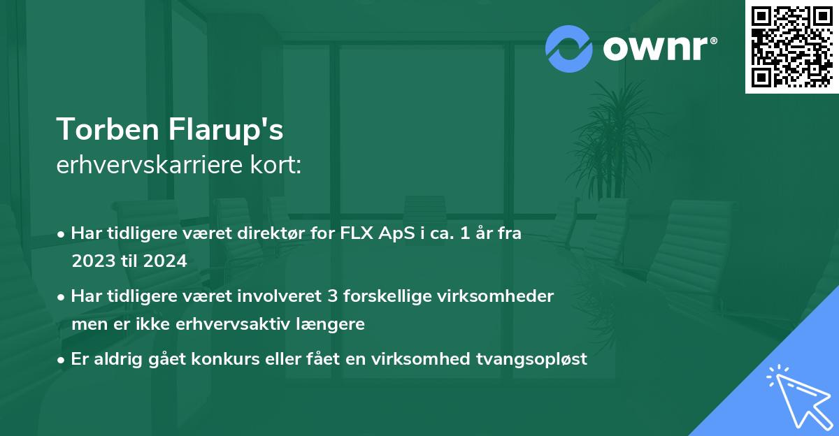 Torben Flarup's erhvervskarriere kort
