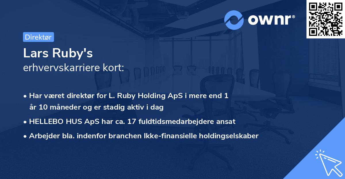 Lars Ruby's erhvervskarriere kort