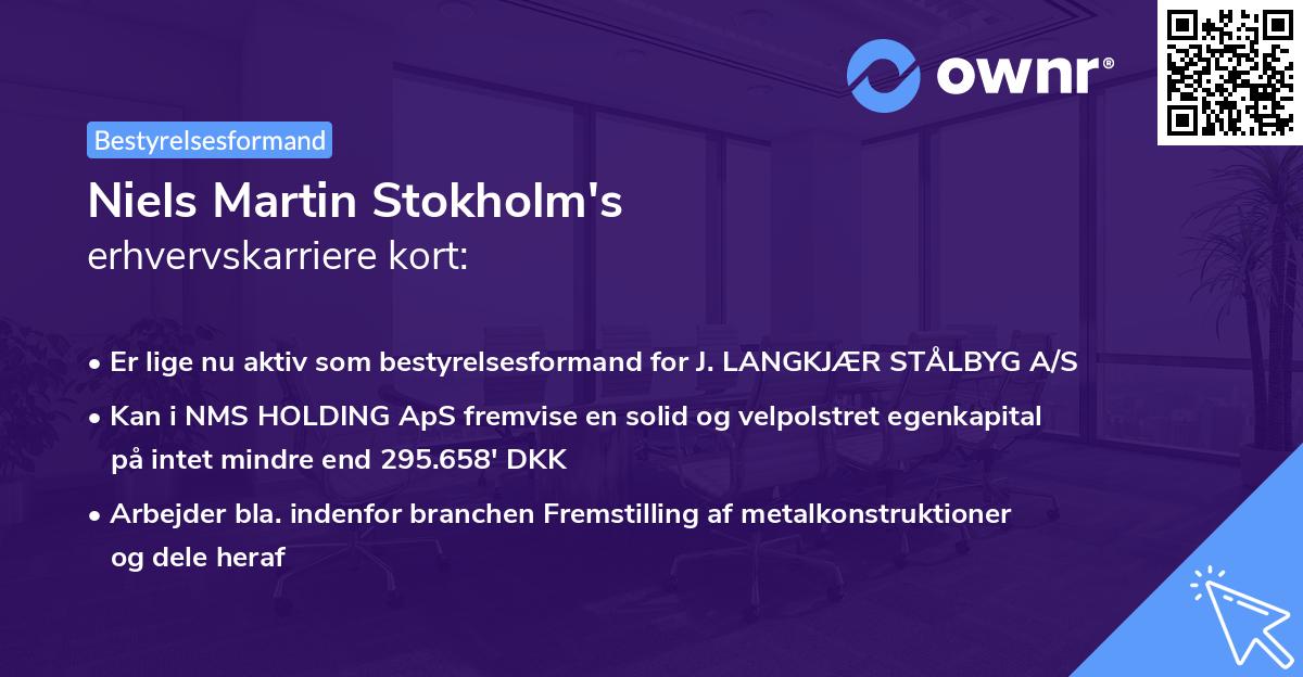 Niels Martin Stokholm's erhvervskarriere kort