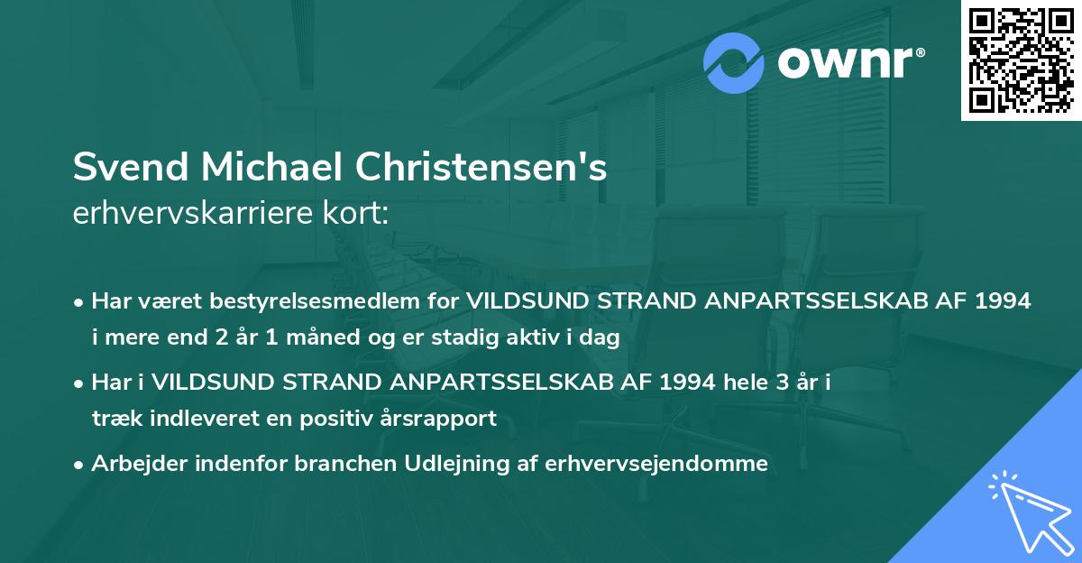 Svend Michael Christensen's erhvervskarriere kort