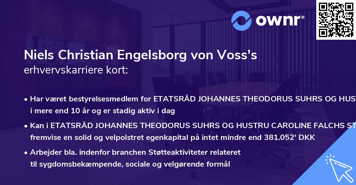 Niels Christian Engelsborg von Voss's erhvervskarriere kort