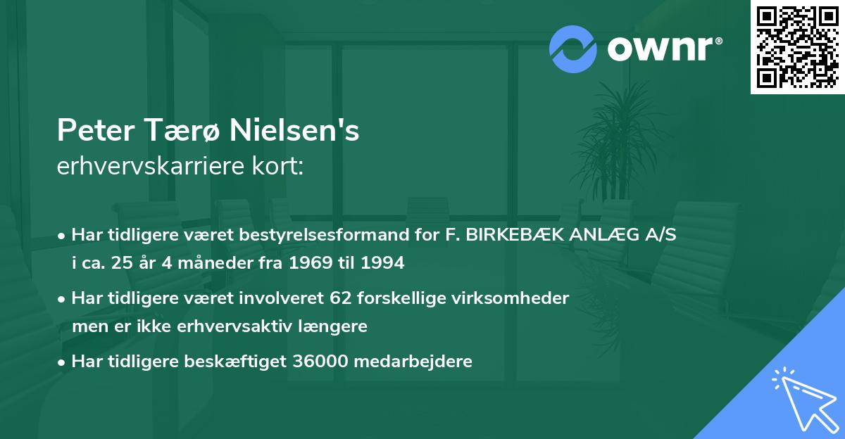 Peter Tærø Nielsen's erhvervskarriere kort