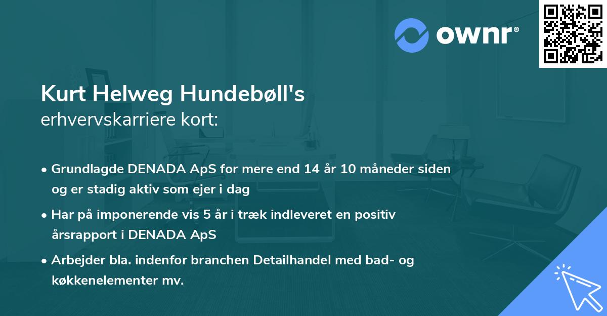 Kurt Helweg Hundebøll's erhvervskarriere kort