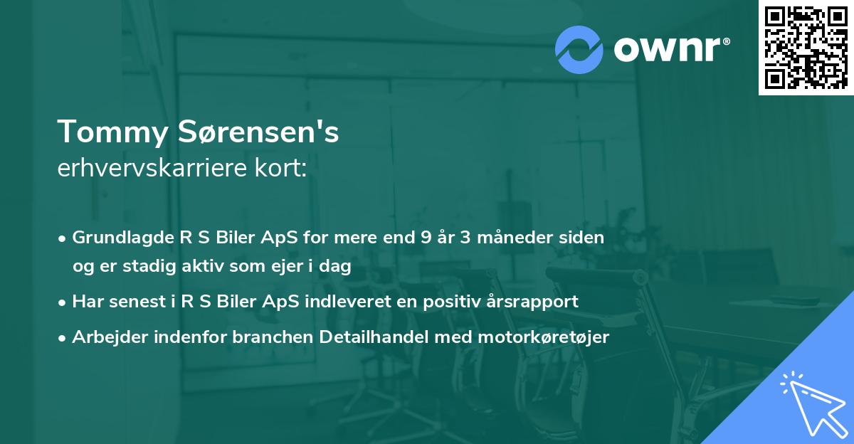 Tommy Sørensen's erhvervskarriere kort