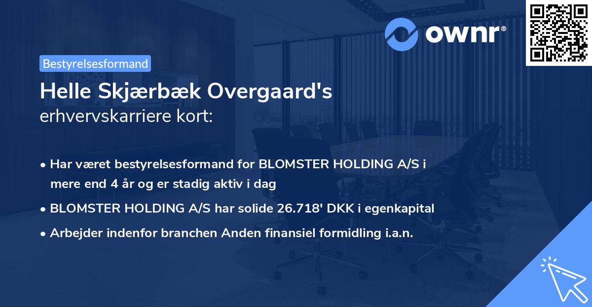 Helle Skjærbæk Overgaard's erhvervskarriere kort