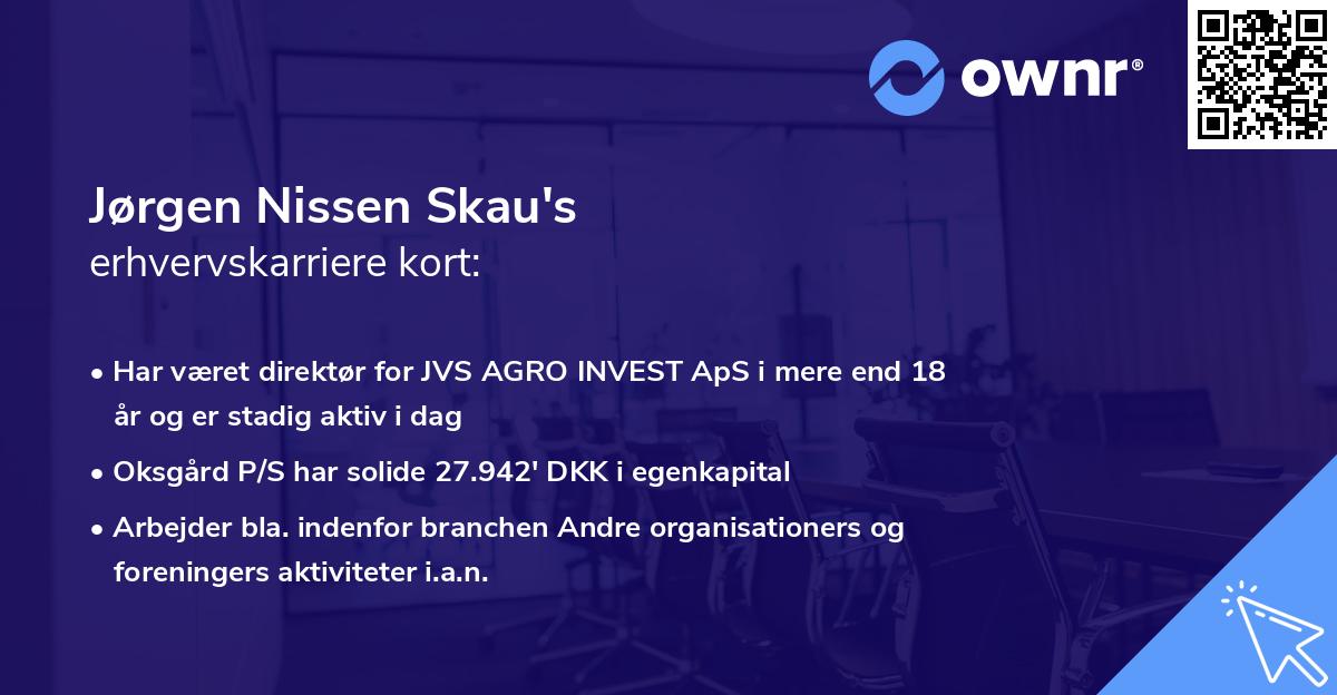 Jørgen Nissen Skau's erhvervskarriere kort