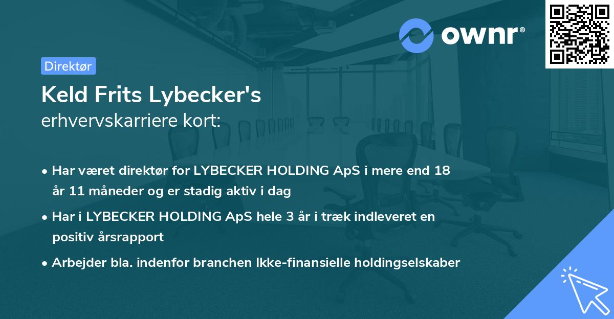 Keld Frits Lybecker's erhvervskarriere kort