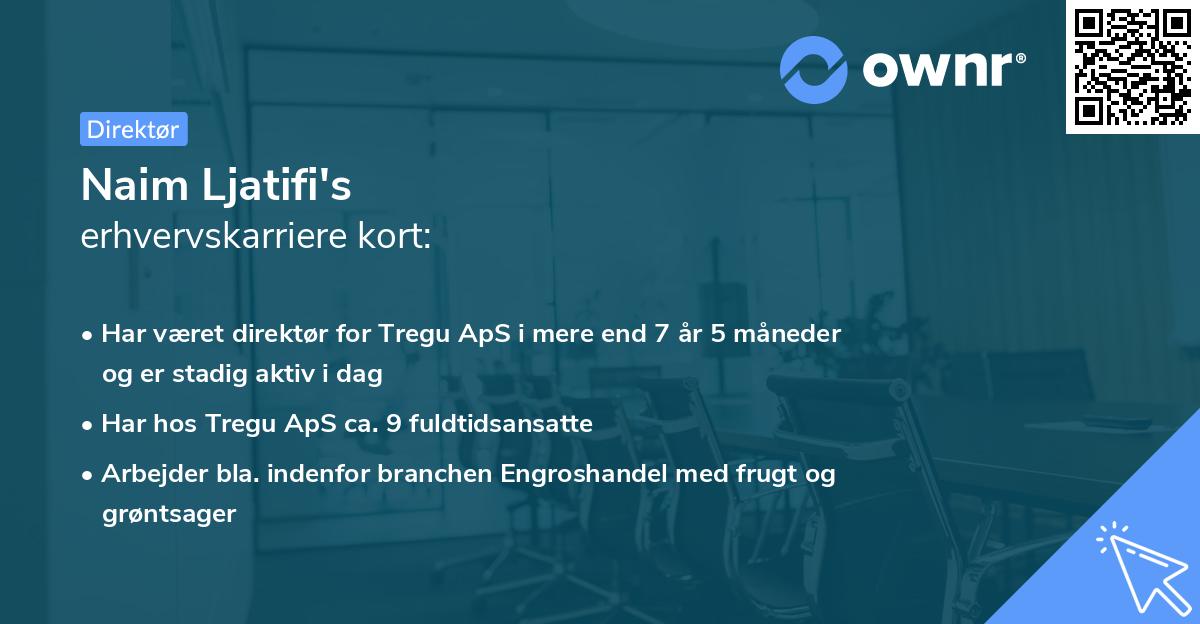 Naim Ljatifi's erhvervskarriere kort
