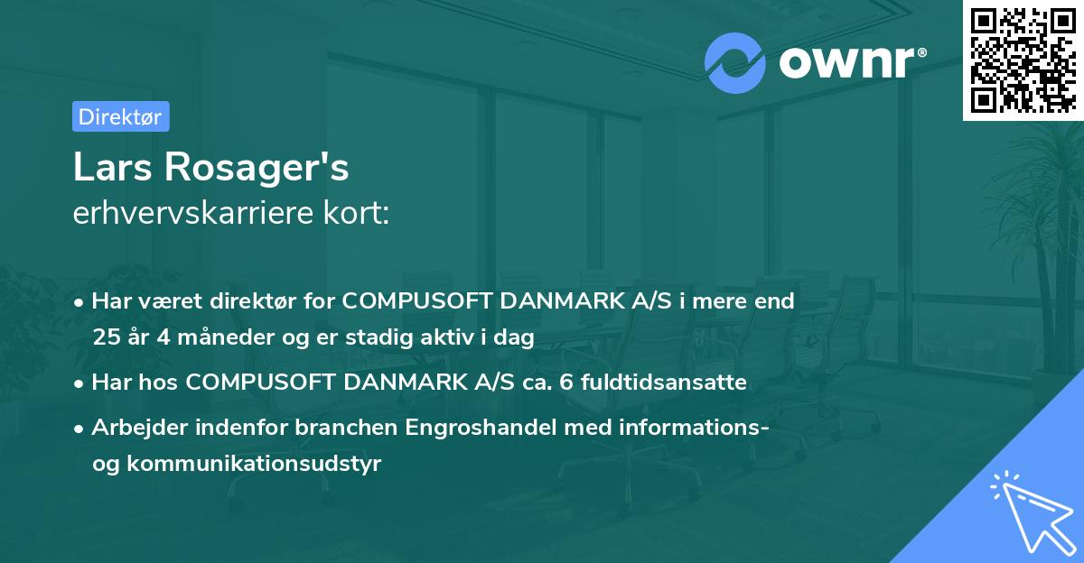 Lars Rosager's erhvervskarriere kort