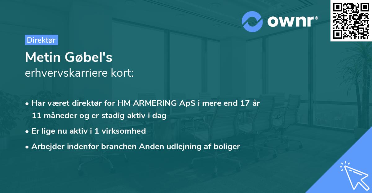 Metin Gøbel's erhvervskarriere kort