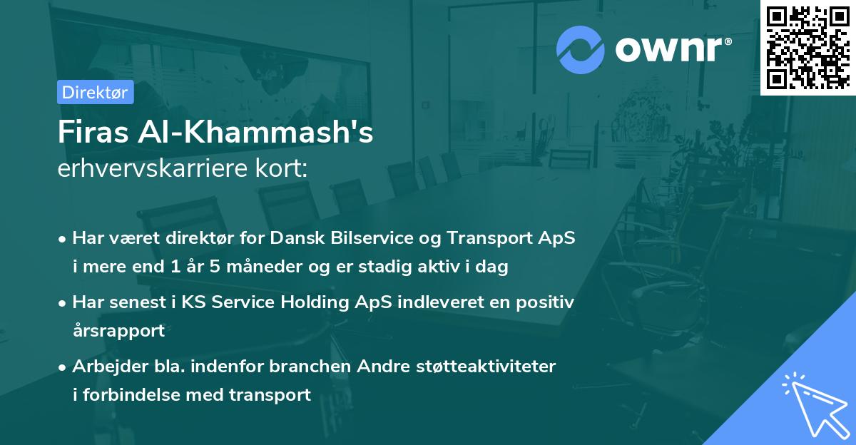Firas Al-Khammash's erhvervskarriere kort