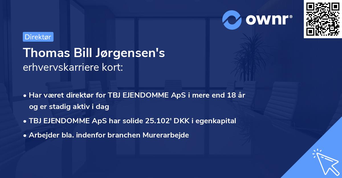 Thomas Bill Jørgensen's erhvervskarriere kort