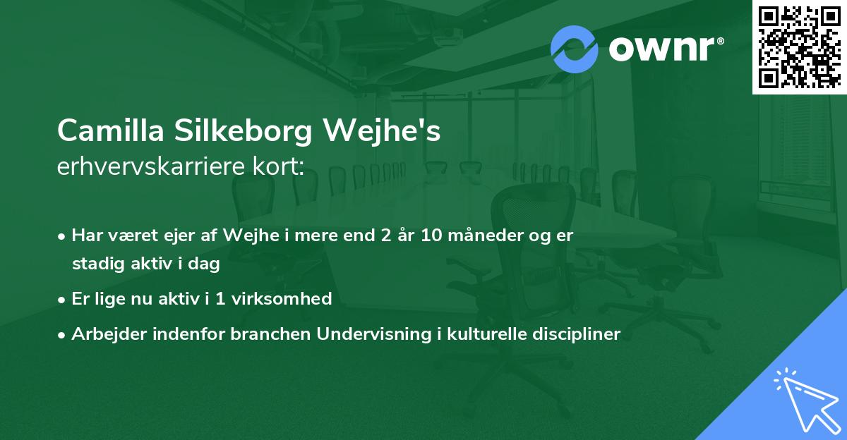 Camilla Silkeborg Wejhe's erhvervskarriere kort